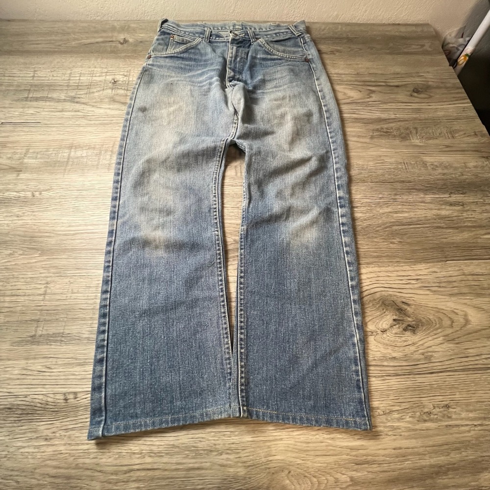 Lee Riders Jeans Mens 31x28 Light Wash Straight‎ Leg Vintage Denim Workwear